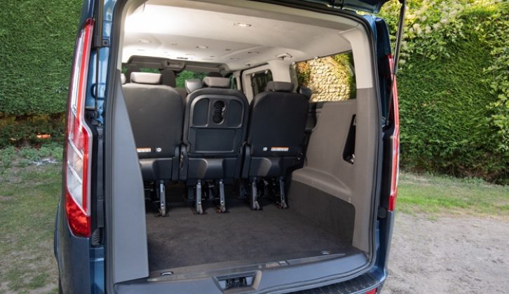 ford transit 9 seater boot space