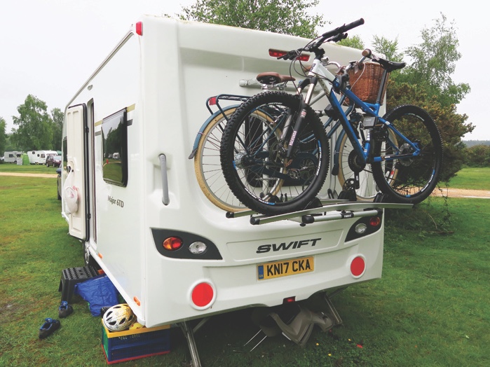 caravan drawbar bike rack