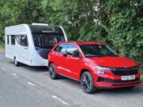 Skoda Karoq towing caravan