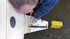 Nigel measuring the A-frame