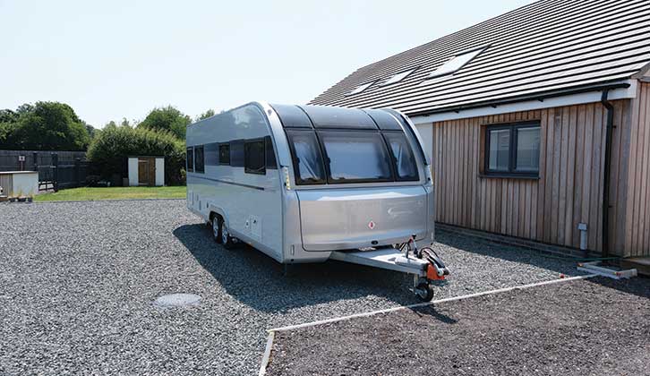 A parked up Adria tourer