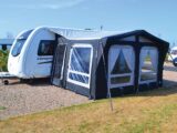 A caravan awning on a site