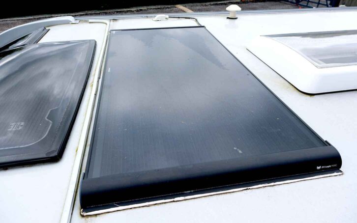 The cleaned solar panel