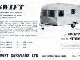 An advert for Swift Clubman caravans