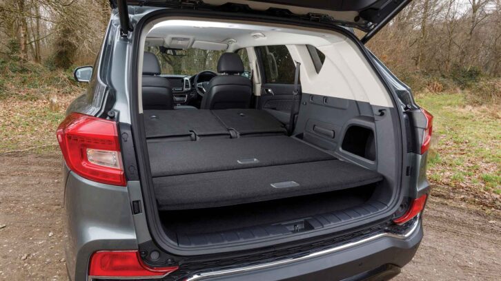 The boot space, with the seats folded down