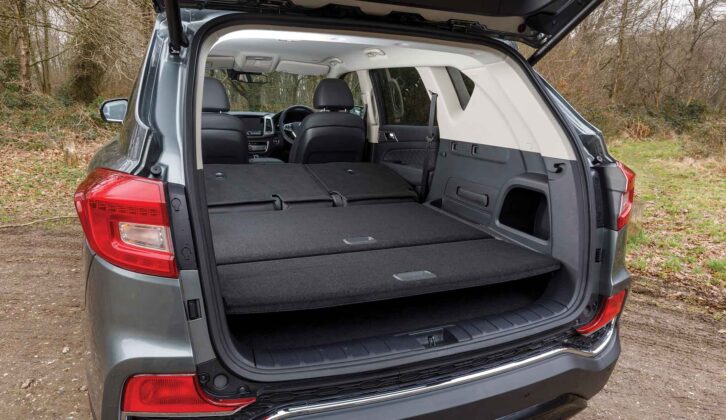 The boot space, with the seats folded down