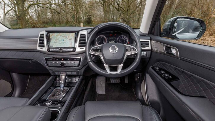 The cab area of the Ssangyong Rexton