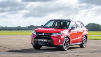 The Suzuki Vitara in red