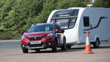 The Peugeot 2008 Mk1 towing a caravan