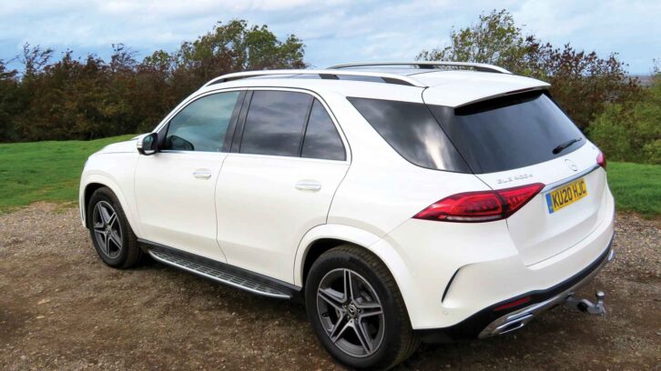 The Mercedes-Benz GLE from the back